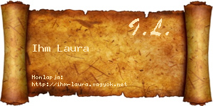 Ihm Laura névjegykártya