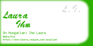 laura ihm business card